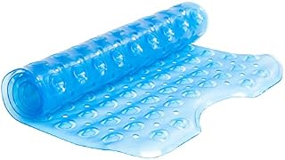 Matica Non-Slip Bath Mat  Clear (100*40 cm) Anti-Bacterial and Mildew Resistant Shower for Bathroom Bathtub (Blue) (MT254)