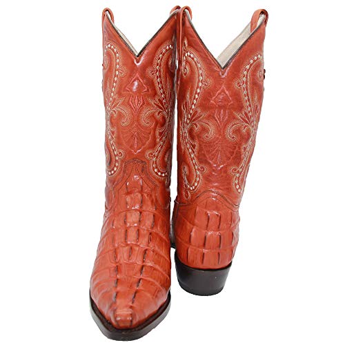 Western Shops Mens Crocodile Print Alligator Design Western Cowboy Boot (10.5, Honey) #TOP3