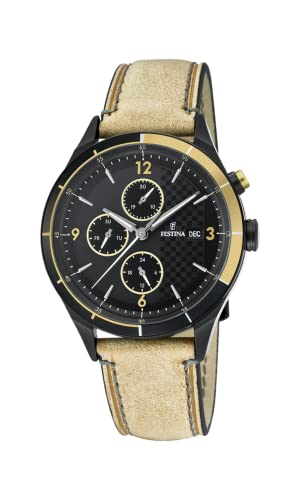 Preisvergleich Produktbild Festina Herren Analog Quarz Uhr mit Leder Armband F16994 / 1