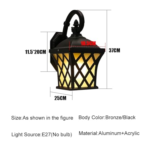 Lampe murale extérieure étanche rétro jardin villa - 6