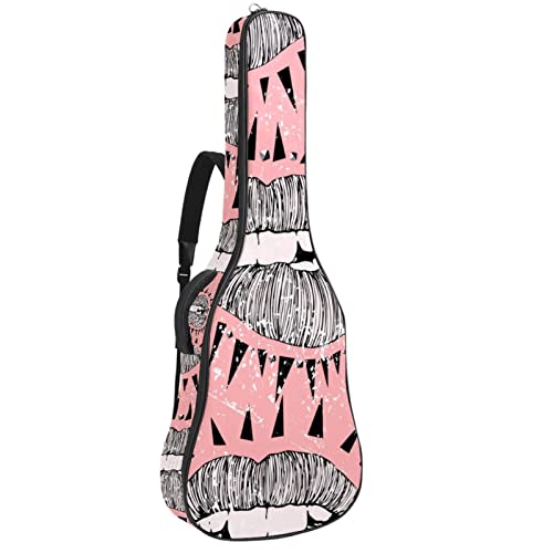 Sac à dos imperméable pour guitare acoustique et classique rouge à lèvres étui épais 42.9in