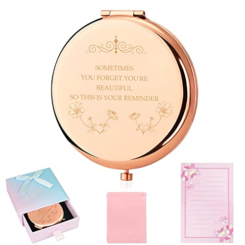 Milishow Birthday Gifts For Women, Unique Gifts For Birthday, Rose Gold Compact Mirror, Gift Ideas From Sister Brother Friend Classmate Coworker Friends #TOP5