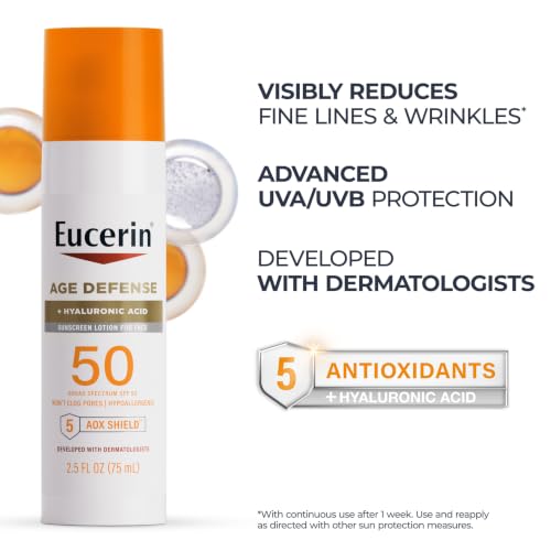 Eucerin Sun Age Defense Face Sunscreen Lotion SPF 50, 2.5 FL OZ - image 3