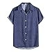 Herren Sommer Striped Top Shirt Umlegekragen Lässige Einreiher Tops Shirt Pocket Kurzarm Shirt Batik Hemd Herren