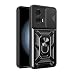 Produktbild JNERBUYI Hülle für Motorola Edge 50 Fusion 5G Schutzhülle mit 360°Ring und Objektiv Cover, Stoßfeste Handyhülle mit Magnet Ständer, Bumper Robuste Hülle. Schwarz