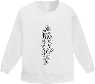 Azeeda 'Stylised Yoga Pose' Kid's Sweatshirt/Jumper (3-4 Years) (KW00045991)