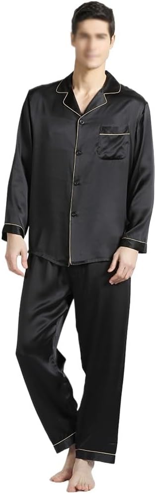 Home Two Piece Set With Silk, And Pajamas Men's Spring And Autumn
