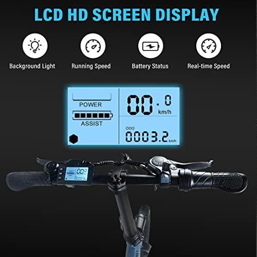 SHIZHUNIAO Elektrische fiets, inklapbaar, 20 inch, elektrische mountainbike voor volwassenen met 36 V, afneembare… - Afbeelding 5