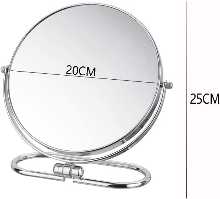 Specchio per Il Trucco Specchio per Il Trucco, Specchio Doppio da Tavolo Pieghevole Specchio da Parete in Metallo Europeo Specchio Portatile