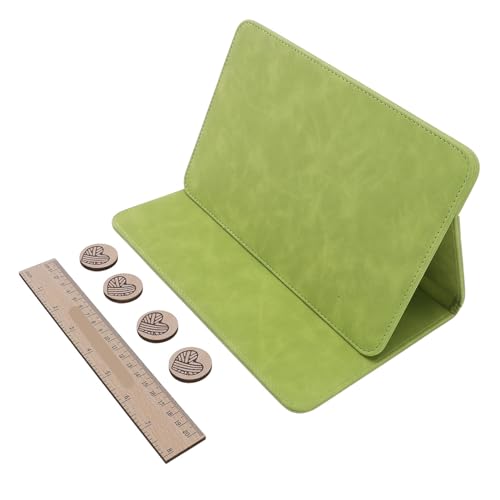 جيني اداة حياكة حامل الرسم البياني، حامل بنمط الكروشيه مقاوم للتآكل ومريح مع شرائط مطاطية مزدوجة الجوانب لفنون الابر (اخضر رترو)