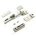 Produktbild 2 x Salice Universalscharnier Push Open mit Negativfeder für dünne Türen ab 8 mm Stärke 110° mit Linear-Montageplatte Höhe 6 mm mit Euroschrauben, Exzenterverstellung