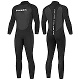 HISEA Wetsuit Men Neoprene Full Scuba Diving Suits Thermal Swimsuit Long Sleeve Back Zip for Water Sports