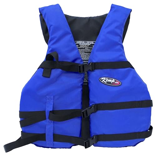 Kemp USA Life Jackets - USCG-Approved Type III PFD Swim Vest with Adjustable Straps - Ideal for Swimming