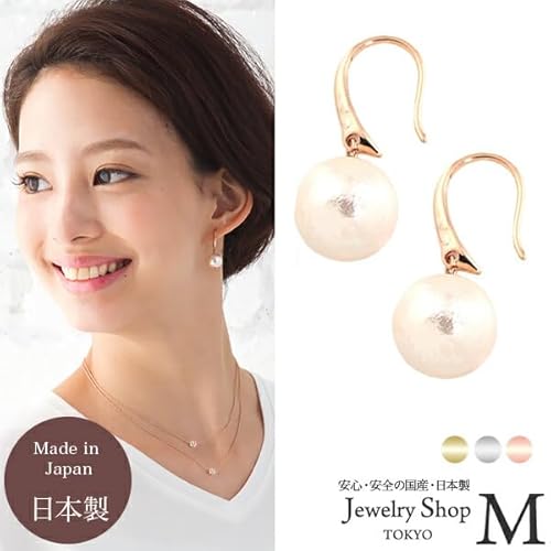 4位JewelryShopM『コットンパールフックピアス』