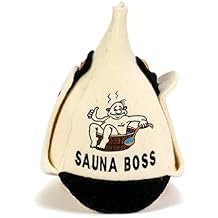 Sauna Boss Hat, 100% Organic Wool Felt Sauna Cap, Banya Hat Sauna Hair Protector, Sauna Accessories Embroidered Hat, Russian Sauna Hat, Sauna Room Accessory, Steam Cap