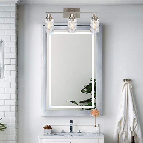 Banato Lighting 3-Light Modern Bathroom Lighting Fixtures Over Mirror Brushed Nickel Finished thumb #1