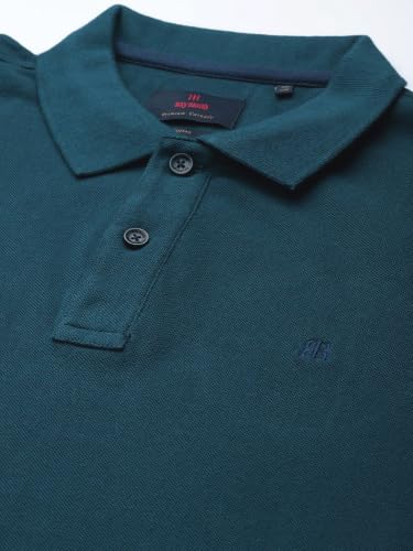 Image of Raymond Men Cotton Solid Regular Fit T-Shirt