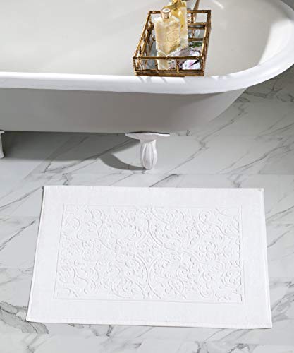 my cocooning Badematten Set Retro 2-teilig Weiß | hochwertig & exklusiv | Badvorleger aus 100% Baumwolle | Badteppich… – Bild 5