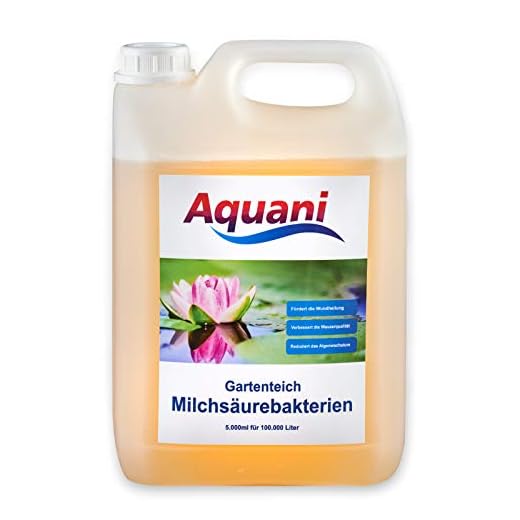 Aquani Milchsäurebakterien Teich 5.500ml probiotische Filterbakterien für alle Koi und Gartenteiche reduziert Nitrit und Algen + Gratis Messbecher