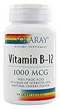 Vitamin B12 with Folic Acid Promote Healthy Nerve Function 1,000 MCG Cherry (90 Lozenges)