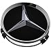Motorup America Wheel Center Cap for Mercedes Benz Accessories - (Pack of 4) Wheels Tire Hub Rim Caps Best for 75mm MB Rims Car Accessory - Black AMG Logo Emblem Covers