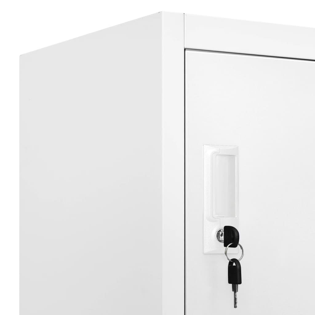 Armadietto industriale in acciaio con 9 scomparti chiudibili a chiave, 90 x 45 x 180 cm, grigio, per ufficio, scuola, palestra, armadietto in metallo con porta targhette