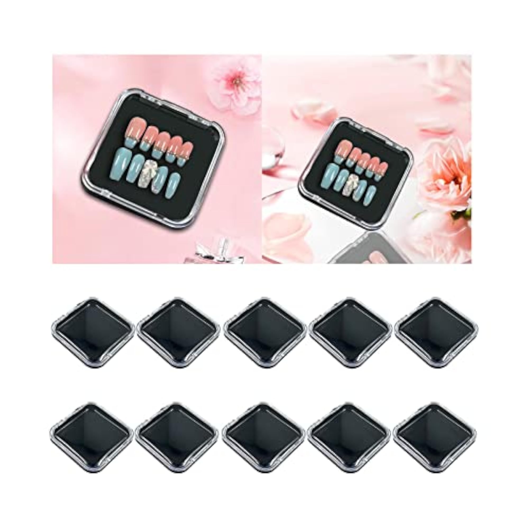 10Pcs Press on Nail Storage Boxes
