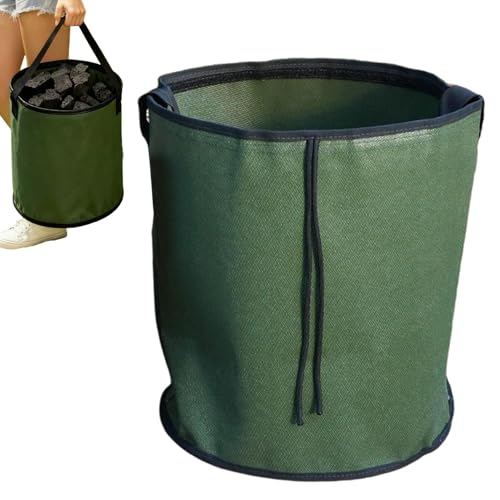 Cubo De Carbón Para Barbacoa - Contenedor De Pellets Portátil De 35 Cm, Contenedor De Transporte De Combustible De Madera Con Asa, Organizador Resistente Al Calor | Suministro De Grill Al Aire Libre