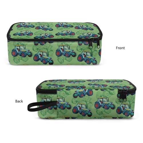 Image of Boys Pencil Pouch Cartoon Tractor Pencil Case for Kids Large Capacity Pencil Container for 3-16 Years Children Pencil Bag with Double Zipper Pen Box for Students Back to School Gifts
