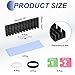 PATIKIL M.2 2280 Nvme SSD Heatsink 70x22x6mm, Radiator Cooler Aluminum Heat Sink Cooling Fin with Thermal Pads/Tape/Rubber Ring for Laptop Electronics CPU Led, Black/Silver