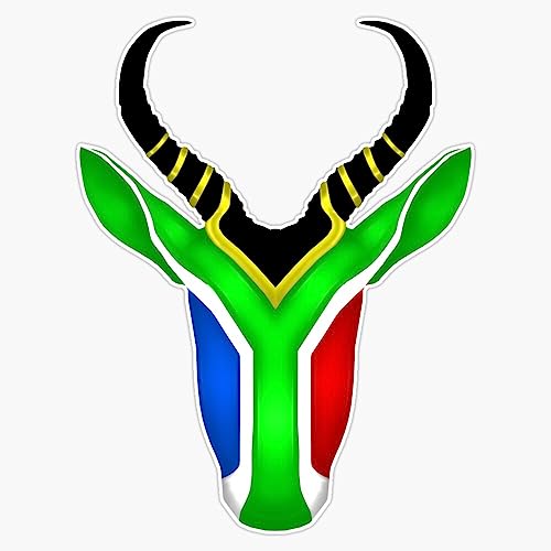 South Africa Springbok 2 Sticker Vinyl Decal Bumper Sticker 5"