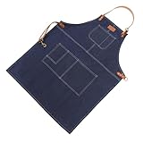 TOPBATHY Delantal De Jardinería Para y Doméstico Para Cafeterías y Restaurantes Unisex Color Azul