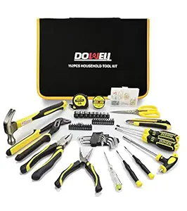 DOWELL Tool Set Tool Kit 152-Piece Household Tool Kit Set Sockets Set Pliers Screwdriver Set with Storage Tool Bag Pouch HYT152