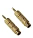 Produktbild com-four® Adapter Klinke 6,3mm auf 3,5mm für Kopfhörer vergoldet (2 Stück)