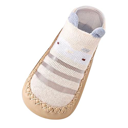 Infant Toddler Shoes Soft Sole Toddler Shoes Bow Glitter Sequins Non Slip Breathable Shoe Tying Practice for Kids (Khaki, 13 Toddler)