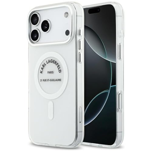 Coque Karl Lagerfeld iPhone 17 Pro Max MagSafe transparente avec logo RSG