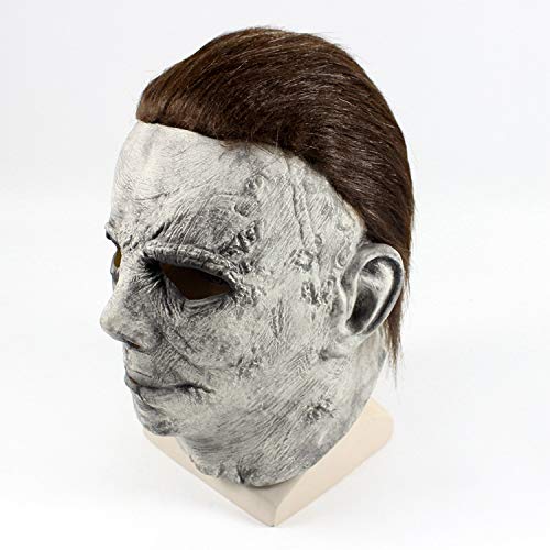 Masque d'Halloween Ghost en latex souple avec vision et respiration optimisées