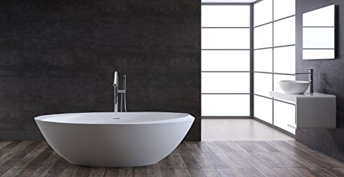 STONEART Badewanne freistehend BS-531 weiÃ? 190x100 matt – Bild 6