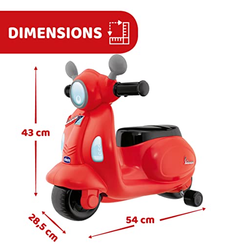 Chicco Moto Porteur pour Enfants Trotteur Vespa Primavera Jouet avec Panneau Electronique Lumières et Sons Stabilisateurs avec Roues amovibles Max 25 kg Jouet Enfant de 1 à - vue 10