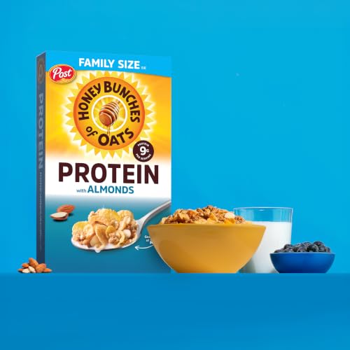 Image of Honey Bunches of Oats Honey & Almond Protein Breakfast Cereal, 15 oz Box