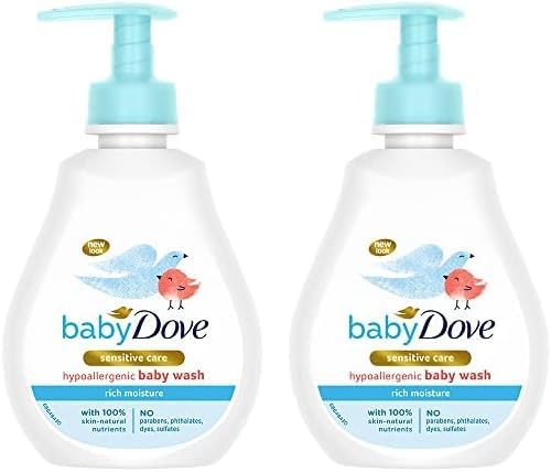 Rich Moisture Hair to Toe Baby Wash 200 ml, No Tears Body Wash for Baby's Soft Skin - Hypoallergenic, No Sulphates, No Parabens (Pack of 2)