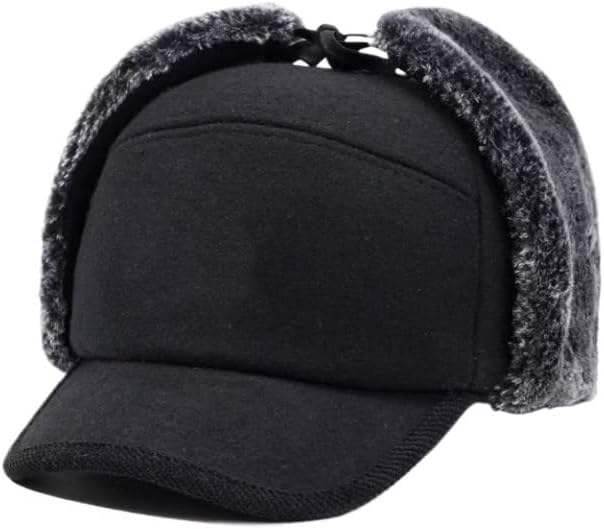 Hats for Winter Warmth Men's Elderly Outdoor Plush Thickened Ear Protection Dad's Duck Tongue Hat