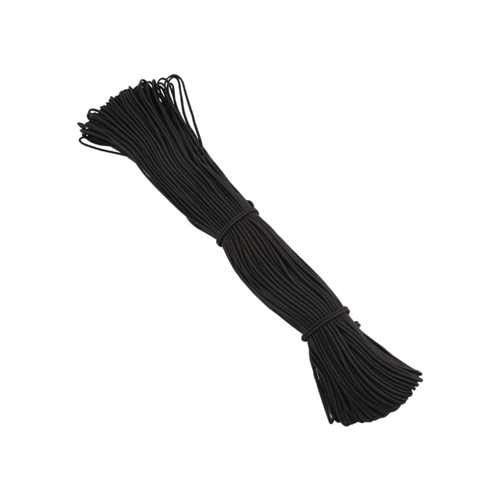 Black Round 4mm Elastic Band for Sewing Knit Stretch Elastic Spools 10 Meters Elastic Cord for Waistbands Pants Clothe and Crafts DIY, High Elasticity