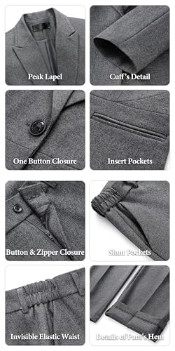 Perfectly Polished: Grey Blazer and Pants Set for the Professional Woman - Image 6