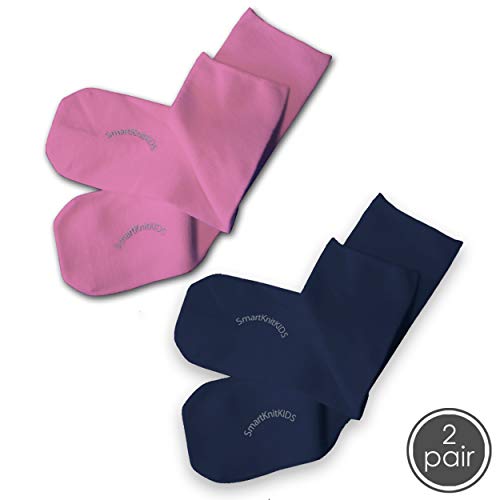 Sensory-Friendly Sensitivity Seamless Socks - 2 Pack (Pink & Navy, Medium)2