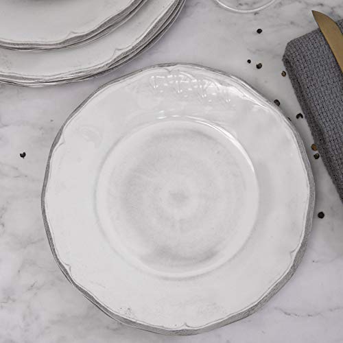 Gofunfun Melamine Salad Plates Set Of 6, 9" Melamine Salad/Dessert Plate, Camper Rv Dishes Set For Indoor And Outdoor Use White (Gray-9Inch) #TOP2
