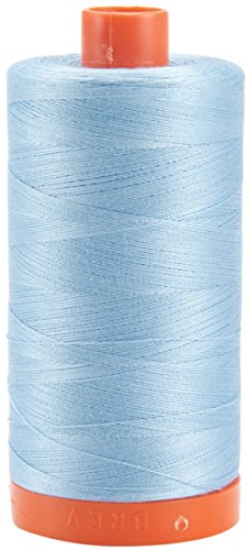 Aurifil Mako Cotton Thread Solid 50wt 1422yds Robins Egg, robin's egg blue