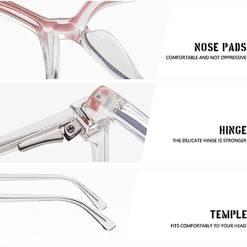 Gafas cuadradas de moda MUTYNE con lentes transparentes para transformar tu mirada aburrida 3