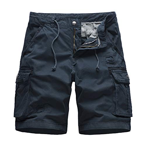 Men Cargo Shorts with Pockets,Mens Cotton Relaxed Fit Loos Fit Outdoor Camouflage Camo Cargo Shorts