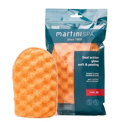 MartiniSPA Massage Color Guanto Massaggio Doppia Azione - Doppio Pollice - 20 g Colori assortiti